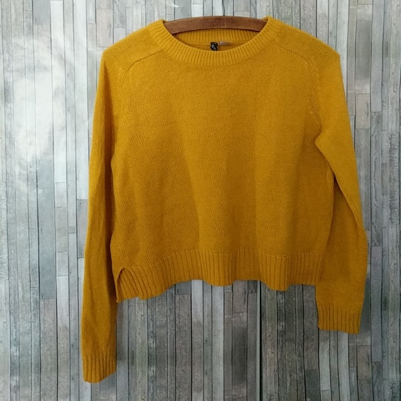 h&m divided yellow sweater
